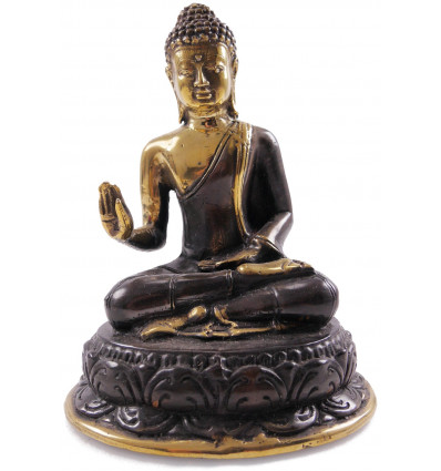 Statua in bronzo del Buddha Shakyamuni. Vitarka-Mûdra Postura seduta.