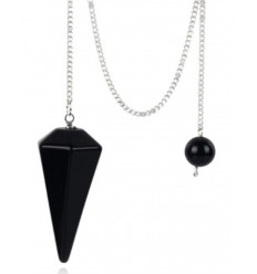 Pendulum in Amethyst, cone shape polished.