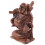 Statue Bouddha chinois voyageur H20cm bois exotique sculpté