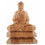 Statua di Buddha seduto nel loto h40cm in Legno-tinta naturale