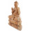 Statue of Buddha sitting on lotus h40cm - Wood-natural tint