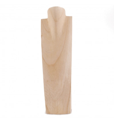 Display speciale lunghe collane H50cm busto in legno massello lordo