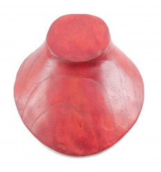 Buste présentoir à collier en bois massif rouge