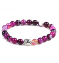 Bracelet stone agate pink. Purchase cheap, free shipping. 
