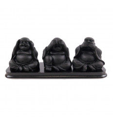 Statuettes "3 Buddhas chinese wisdom" silver