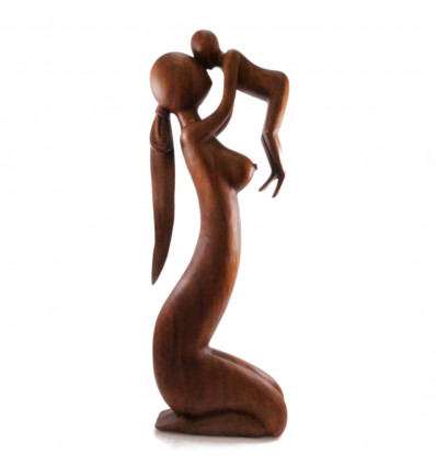 Statua di maternità XXL legno. Artigianale di alta qualità.