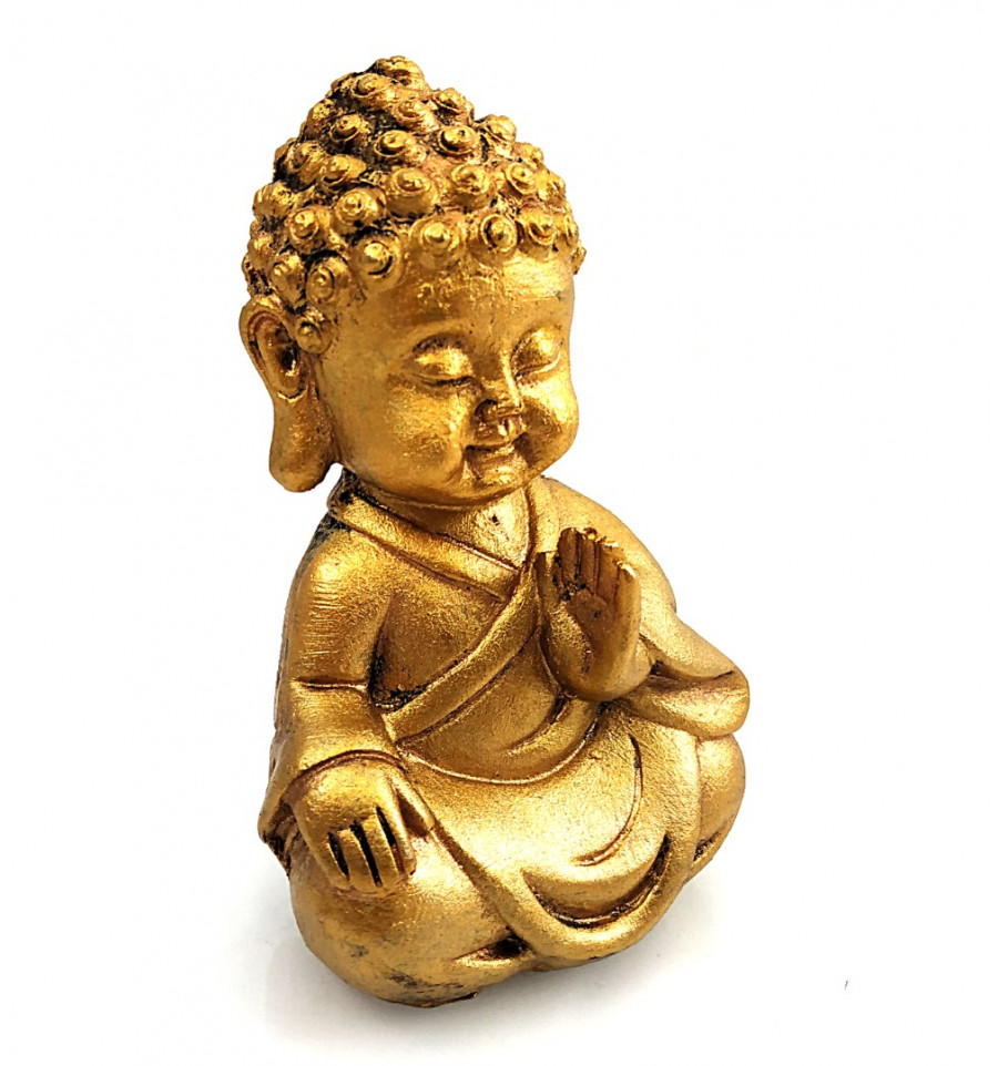 Statuette Bebe Bouddha Dore 11cm Ebay