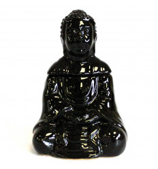 Il bruciore / Diffusore di profumo a forma di Buddha in ceramica nera