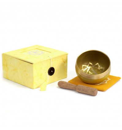 Tibetan singing bowl - Yellow gift box - Solar Plexus Chakra