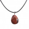 Collier Obsidienne acajou naturelle Extra, pendentif pierres roulées.