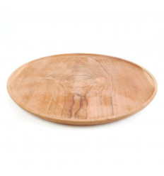 Table top round teak. Exotic wood. Crafts. ⌀40 cm