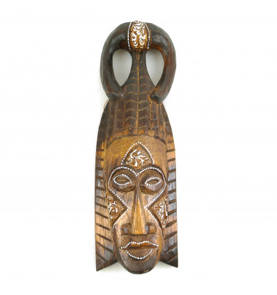 Masque Africain en bois H30cm style tribal.