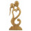 Statua Coppia in Fusione h30cm raw in legno - idea regalo di nozze di legno.