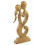 Statue Couple en Fusion h30cm en bois brut - idée cadeau noces de bois autre vue