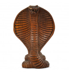 Statuette de Serpent / Cobra 12cm en Bois Exotique Artisanal