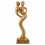 Statue loving Couple in Raw Wood Natural 30cm Carved Hand