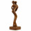 Statue on Wooden Base Brown Couple of Lovers 30cm back