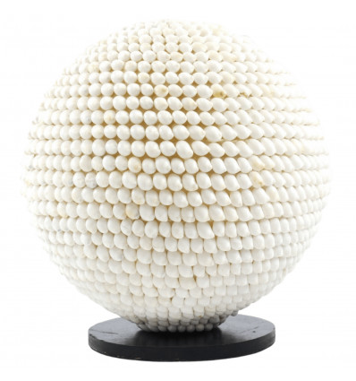 Round lamp made of real white shells - diameter 30cm