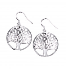 Earrings Tree of Life silver plated. Free shipping !