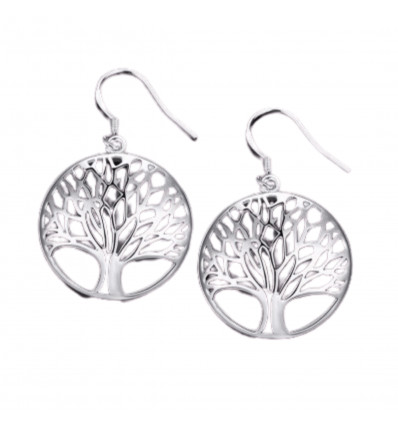 Earrings Tree of Life silver plated. Free shipping !