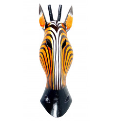 Masque Antilope en bois H50cm déco Savane de face