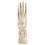 Hand of Buddha / Door-rings in bois blanc cérusé h20cm