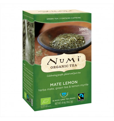 Maté Citron Numi Tea, Organic Yerba Maté and Green Tea Drink without GMO