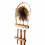 Carillon à vent artisanal en bambou et noix de coco décor Chouette - Hibou vue de dos