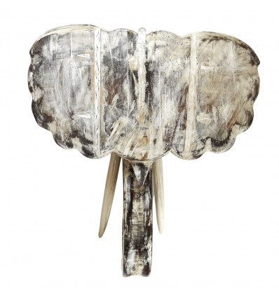 Tête d'animal en bois sculpté à la main Yeux en verre 20,3 cm par Canada  Moose -  France