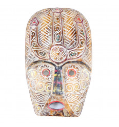 Large African mask in hand-carved wood 65cm - Model B - front view