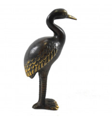 Solid Bronze Bird Statuette - Handcrafted 13cm