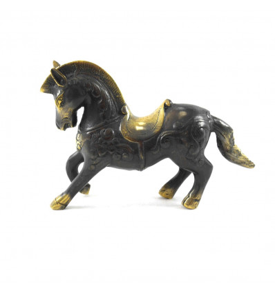 Statua del cavallo in bronzo massiccio 17 cm