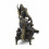 Large Statue of Ganesh Sitting on his Throne in Solid Bronze 31cm. Asian Handicrafts - Profile View