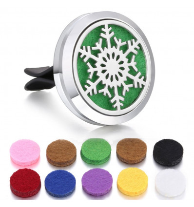  Modifier : Diffuseur de parfum pour voiture à clipser + 10 buvards - Collection de Noël - Flocon de neige 