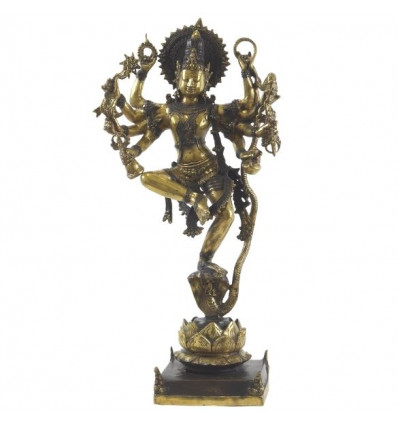 Grande statua Shiva Nataraja in bronzo 66 cm. Artigianato asiatico. Pezzo unico