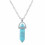 Necklace with pendant edge in Turquoise natural. Protection and Purification.