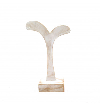 Tree with earrings - cerus white finish - face