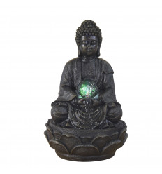 Fontana coperta Buddha meditazione Zen + sfera levitante.