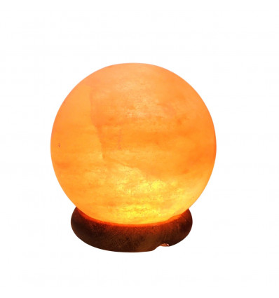 Lampada USB in cristallo di sale himalayano a forma di sfera