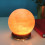 Himalayan salt crystal USB lamp in the shape of a sphere