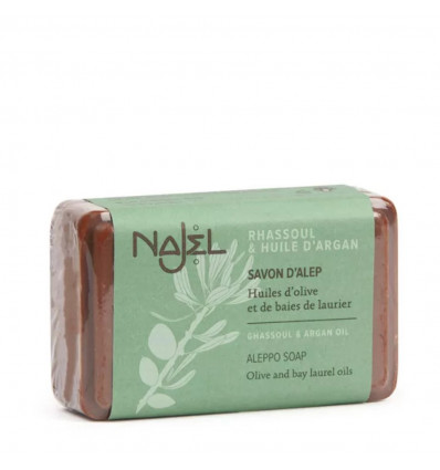Alep soap face rhassoul and argan oil. Combination skin oily.