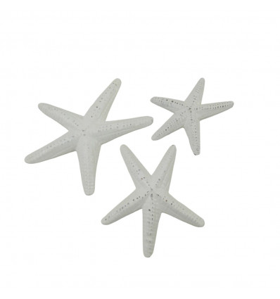 Lotto di mare a 3 stelle in legno di colore bianco - Decorazione da posare