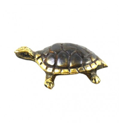 Mini Bronze Earth Turtle Statuette 4cm