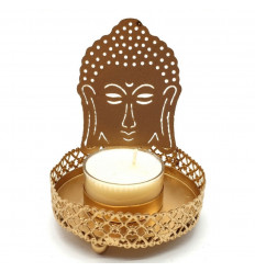 Gold metal reflection candlestick - Buddha