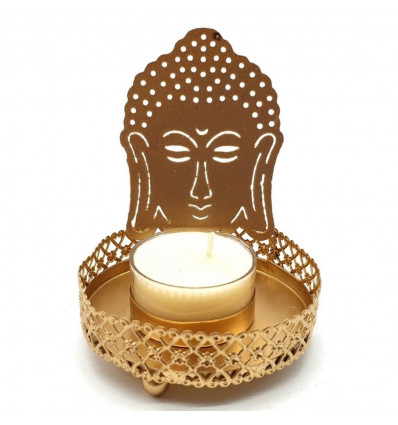 Gold metal reflection candlestick - Buddha