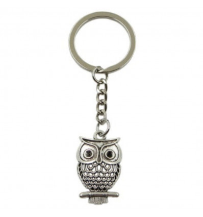 Metal owl keychain, cheap owl charm bag jewel.