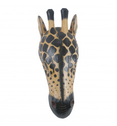 Destocking Mask / Trophy Giraffe Head 50cm in wood. Model 1