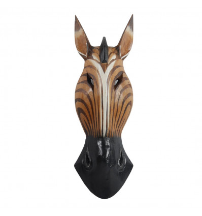 Maschera antilope in legno dipinta da 50 cm - Decorazione africana