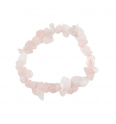 Bracelet baroque Quartz rose naturel (perles moyennes)