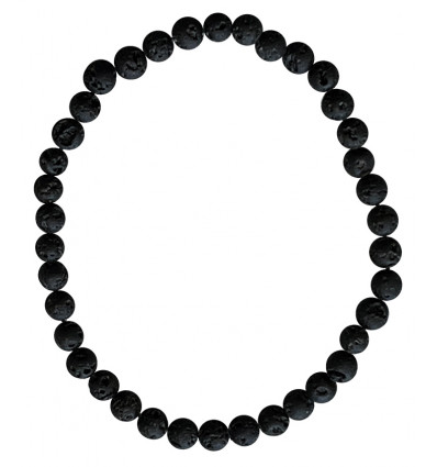 Bracciale in pietra lavica - Palline da 4 mm